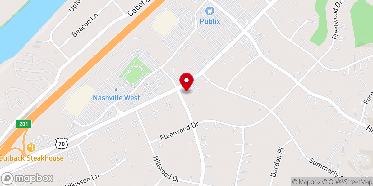 Map showing location of St. John Chrysostom Greek Orthodox Church