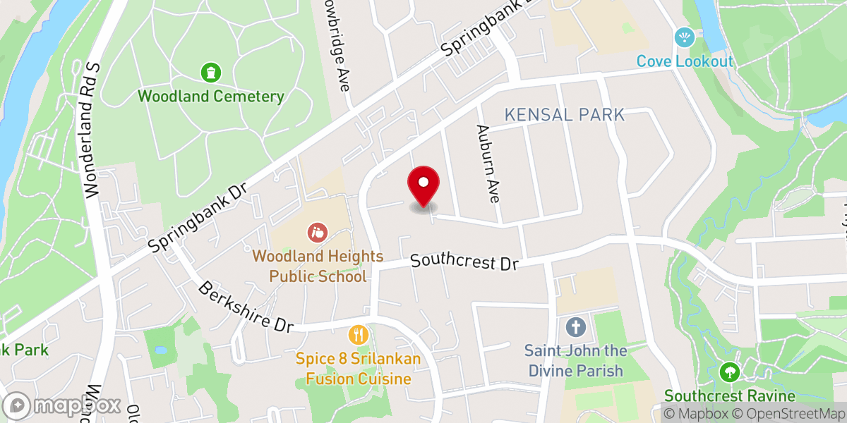 Map showing location of Mount Zion United Church