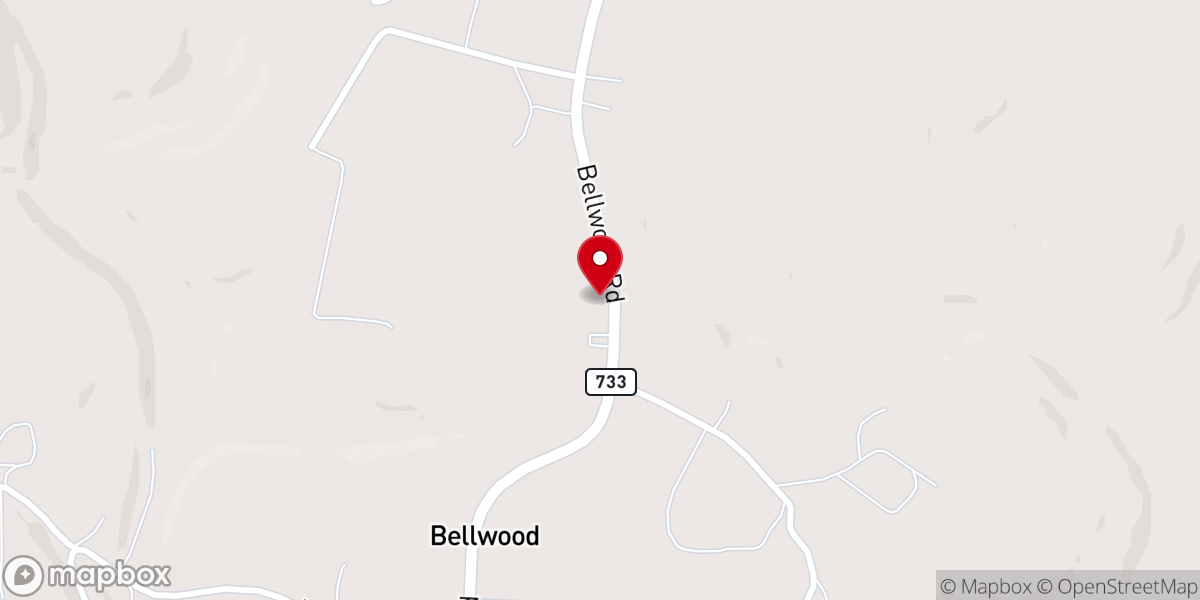 Map showing location of The First Cedar Creek Baptist Church