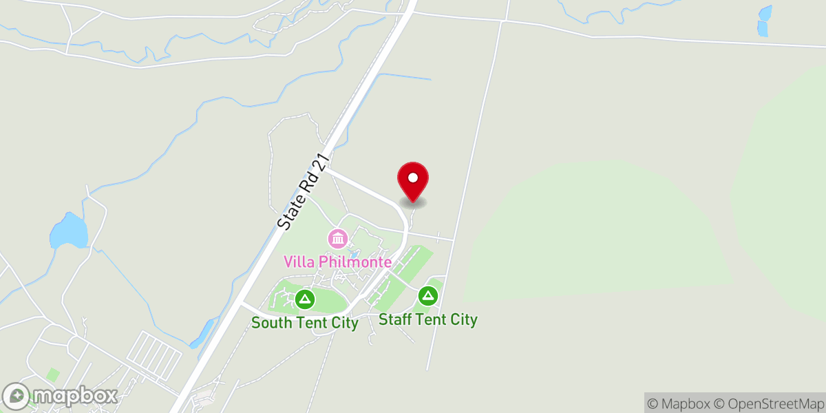 Map showing location of Philmont Training Center Chapel