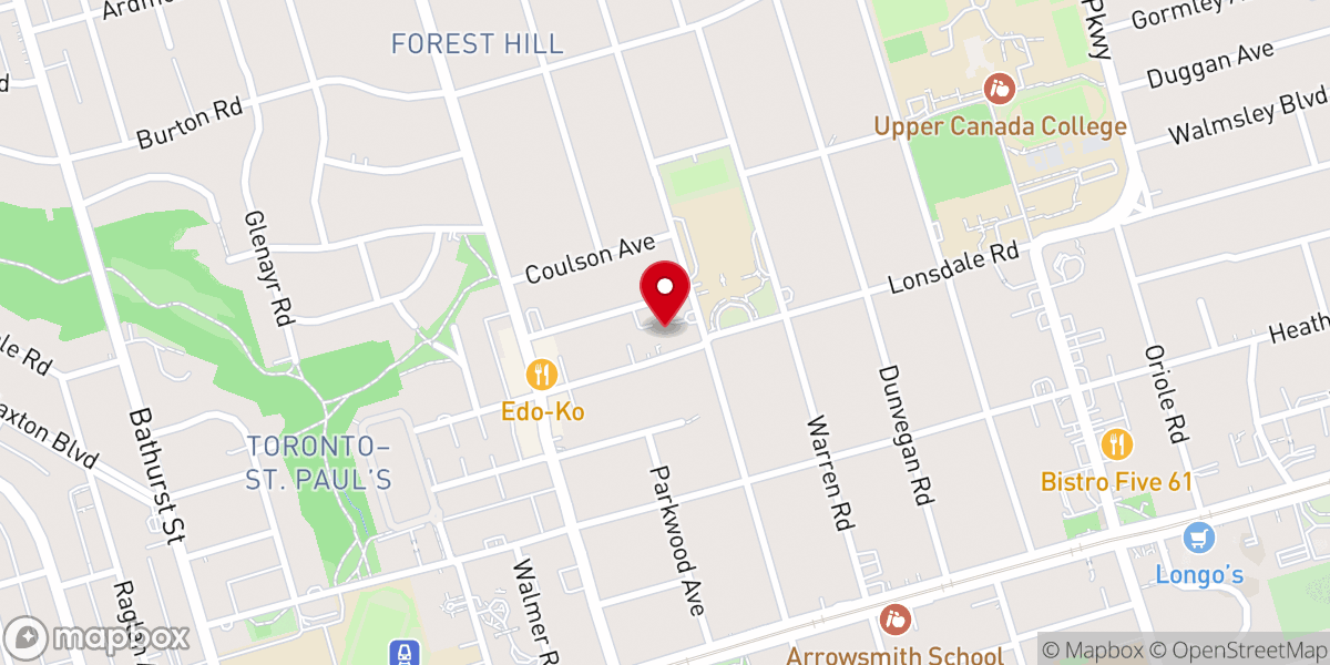 Map showing location of Grace Church-on-the-Hill