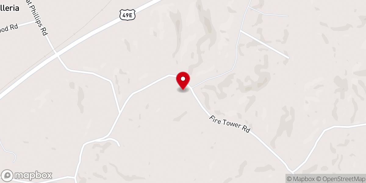 Map showing location of Pleasant Hills Methodist Church