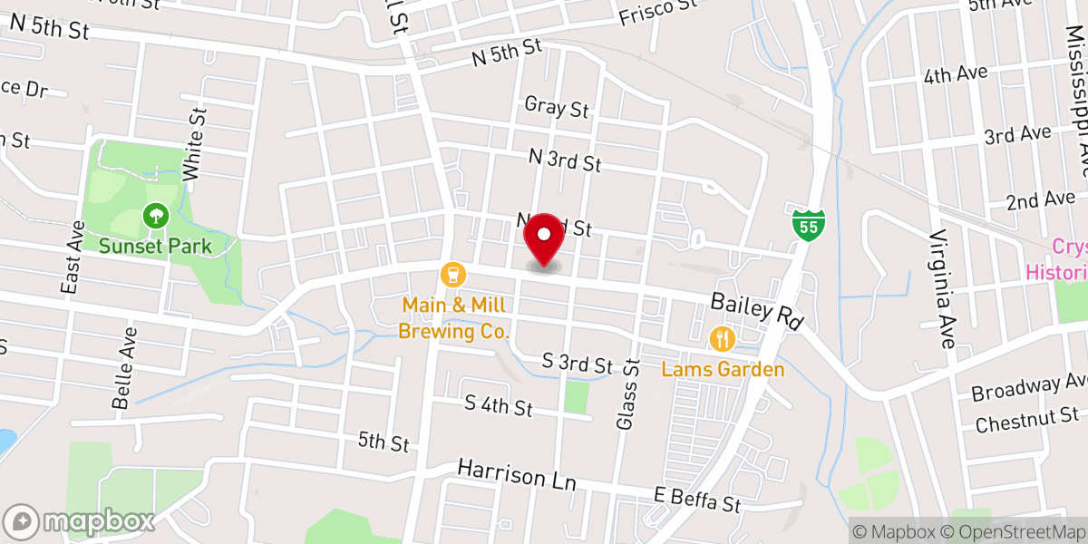 Map showing location of Calvary Chapel Festus
