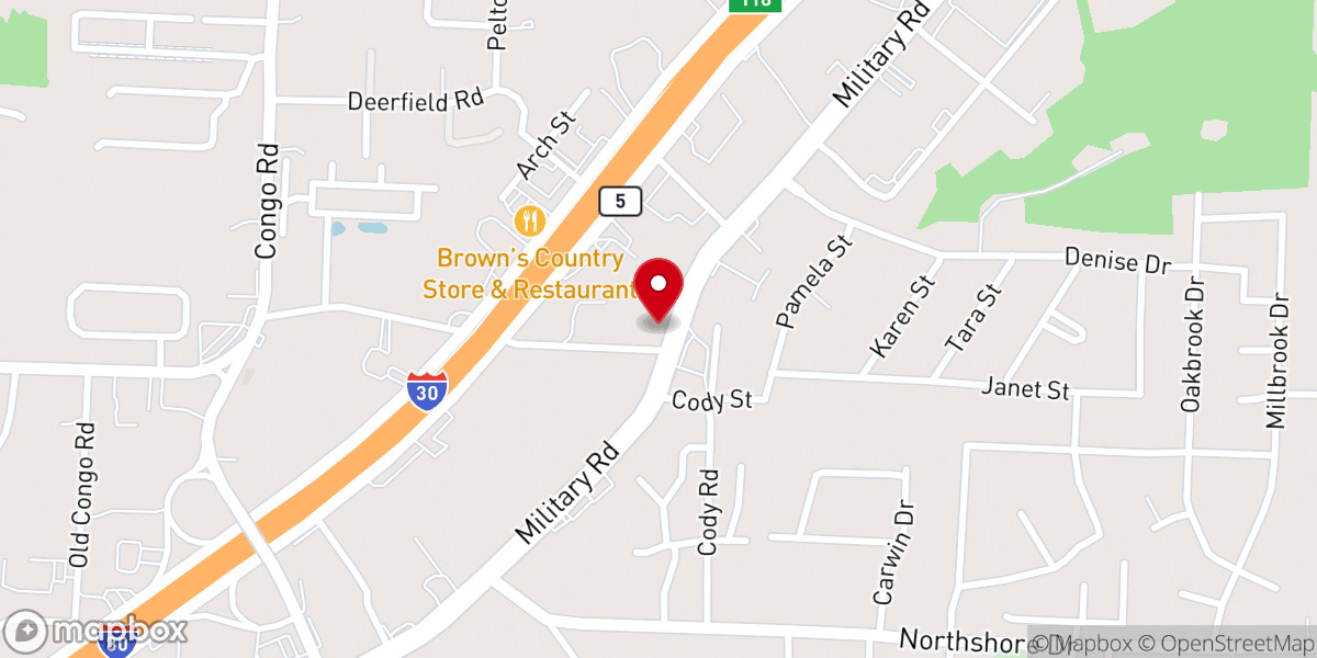 Map showing location of Lighthouse Church of Benton