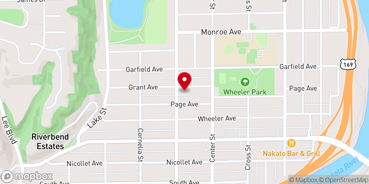 Map showing location of Holy Rosary Catholic Church