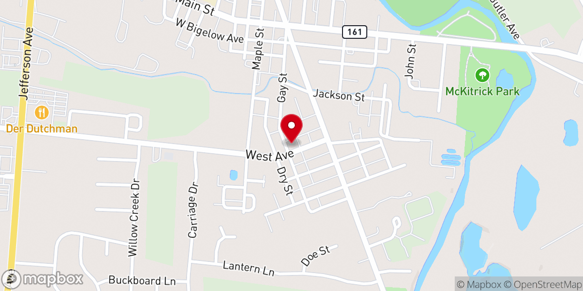 Map showing location of Saint Joseph Church