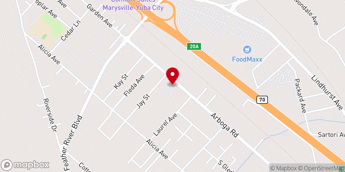 Map showing location of New Life Assembly