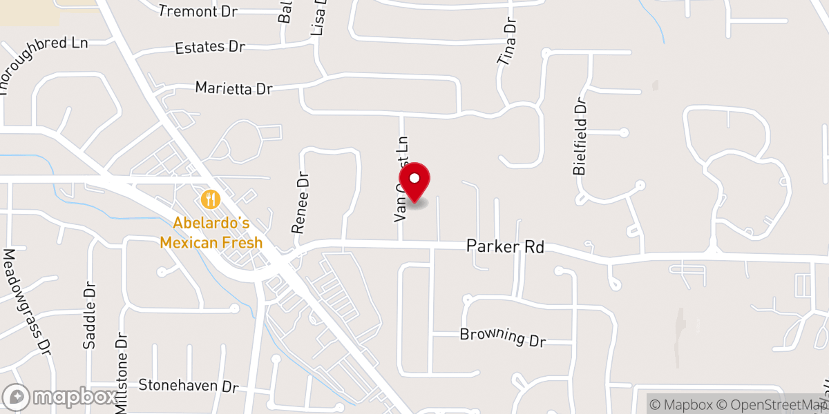 Map showing location of Resurrection and Life Christian Center