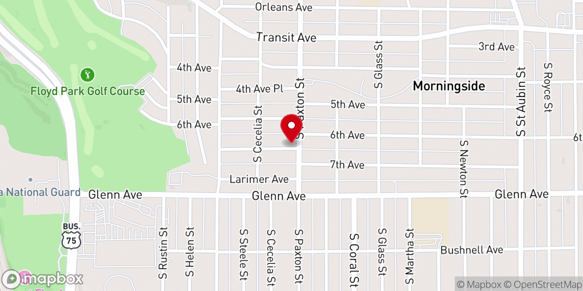 Map showing location of Sioux City Sanctuary