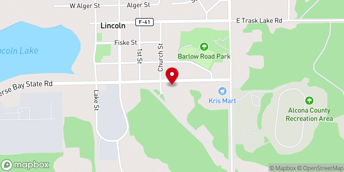 Map showing location of Masonic Lodge