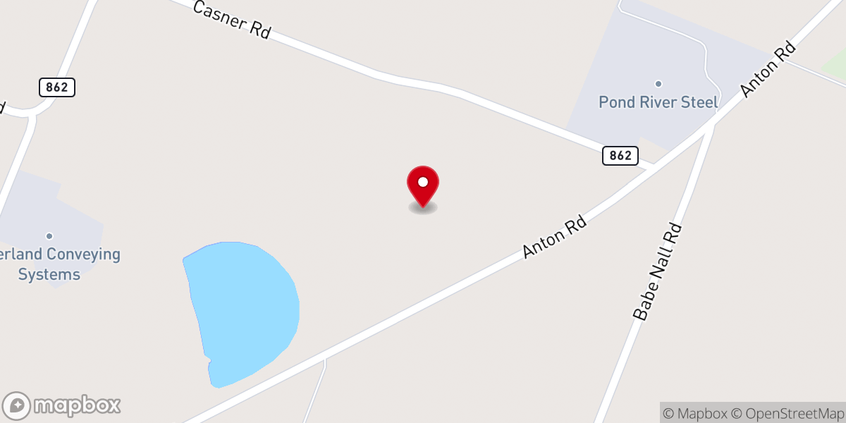 Map showing location of Pond Church