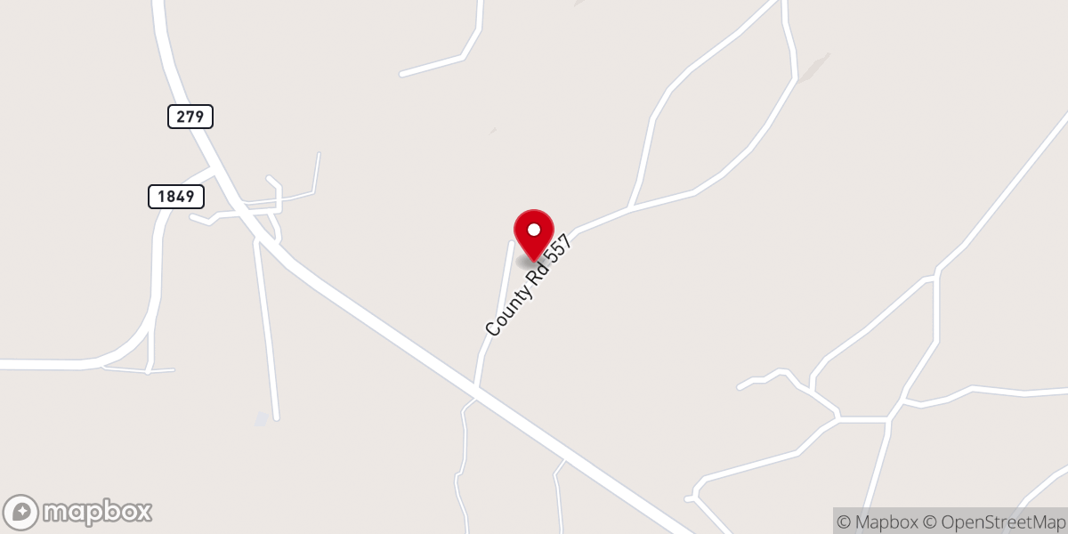 Map showing location of Rocky Creek Church