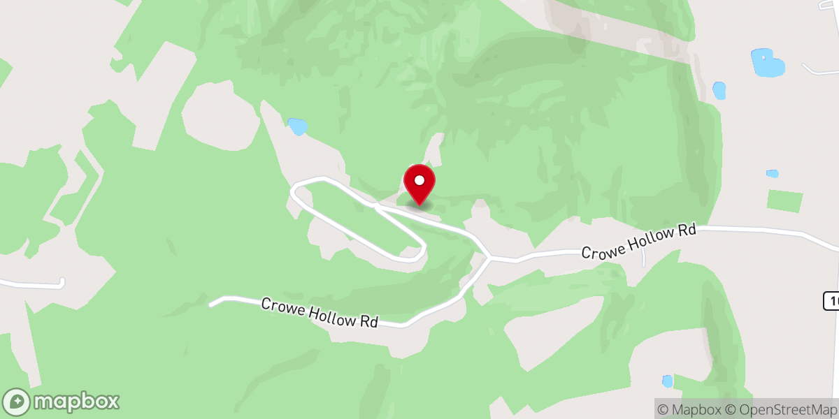 Map showing location of Crowe Hollow Church