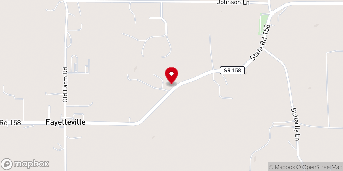 Map showing location of Abundant Life Church