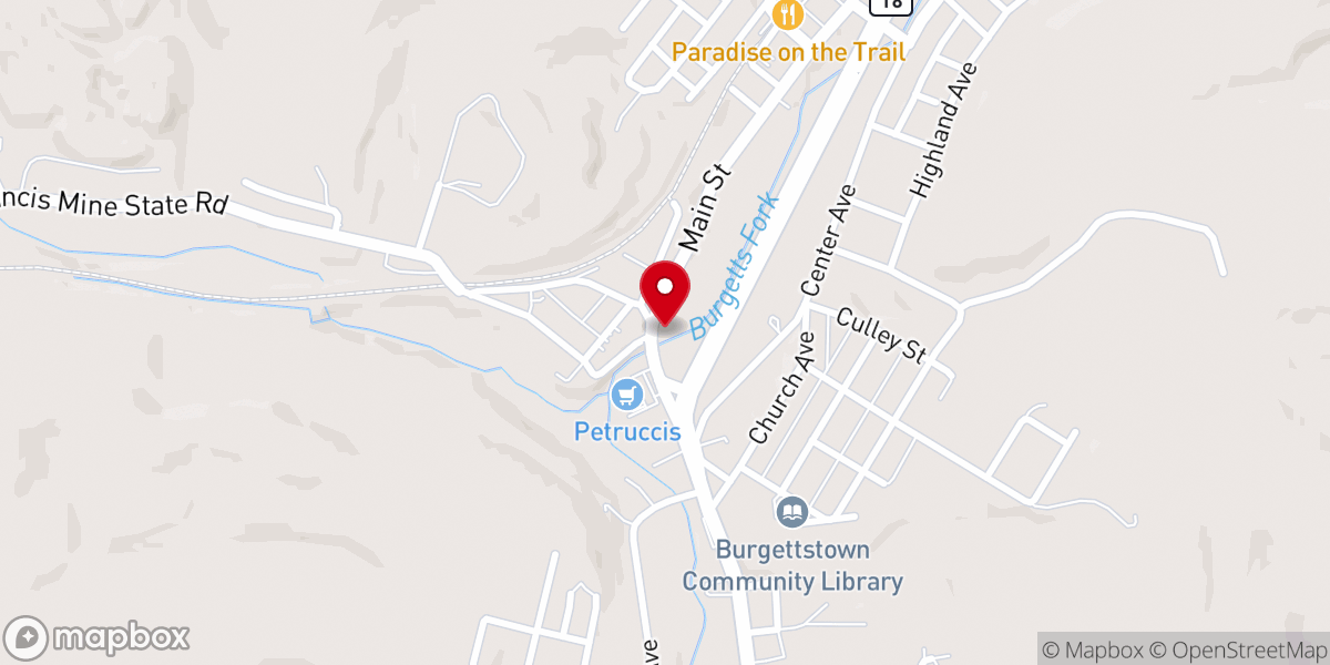 Map showing location of Church of Promise