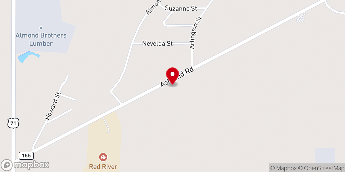 Map showing location of Antioch Missionary Baptist Church