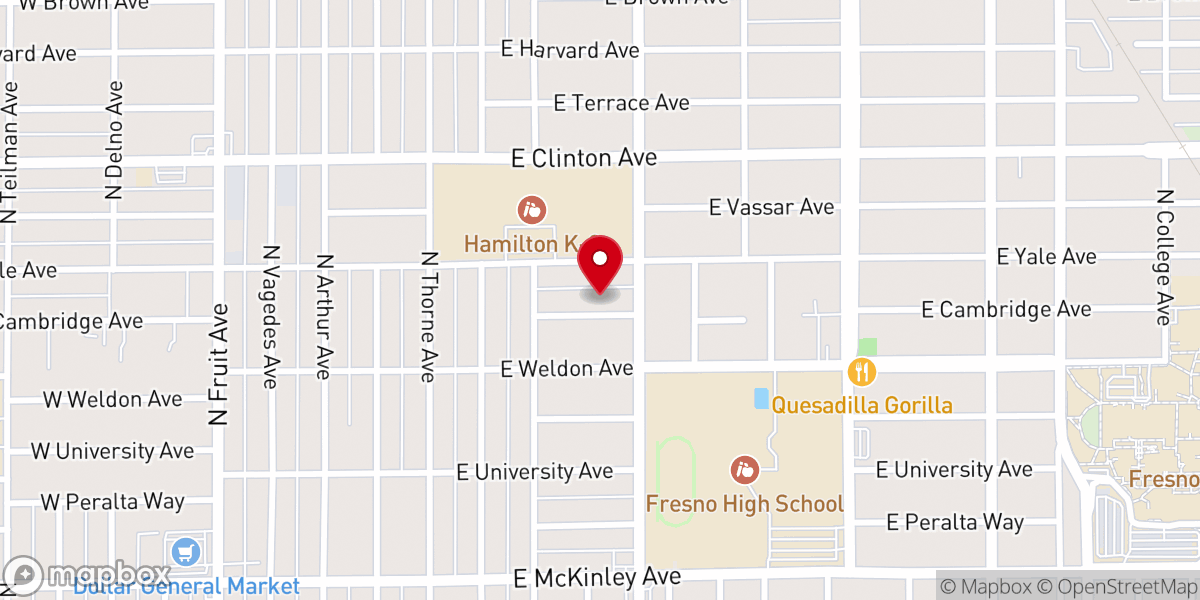Map showing location of Calvary Presbyterian Church