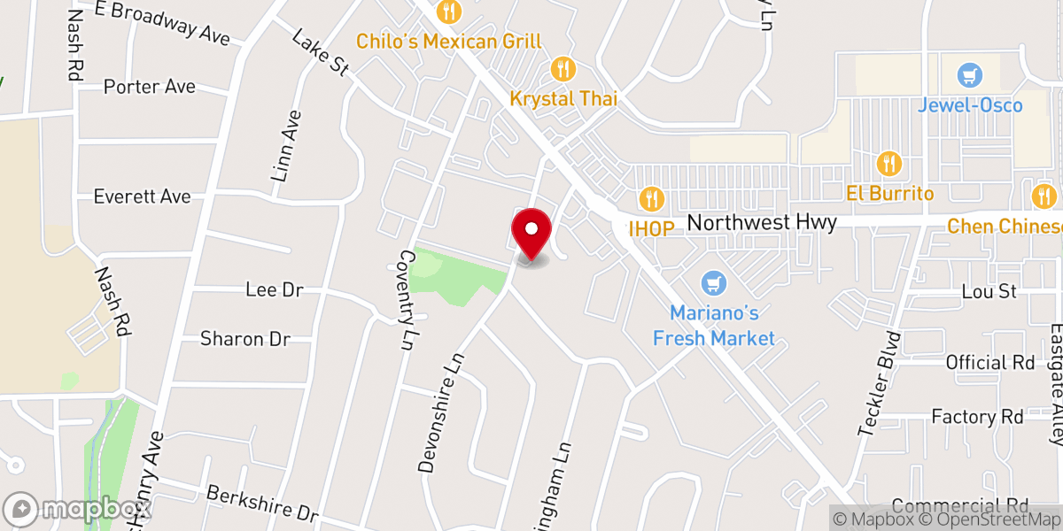 Map showing location of Crystal Lake Church of the Nazarene