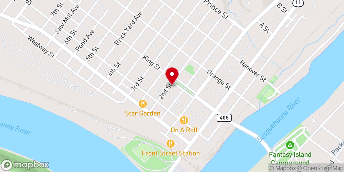 Map showing location of Saint Mark's Episcopal Church