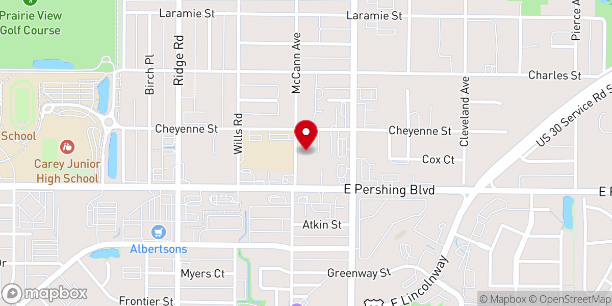 Map showing location of St Andrew's Church