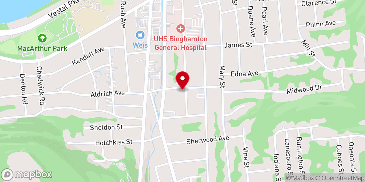 Map showing location of Ross Memorial Presbyterian Church