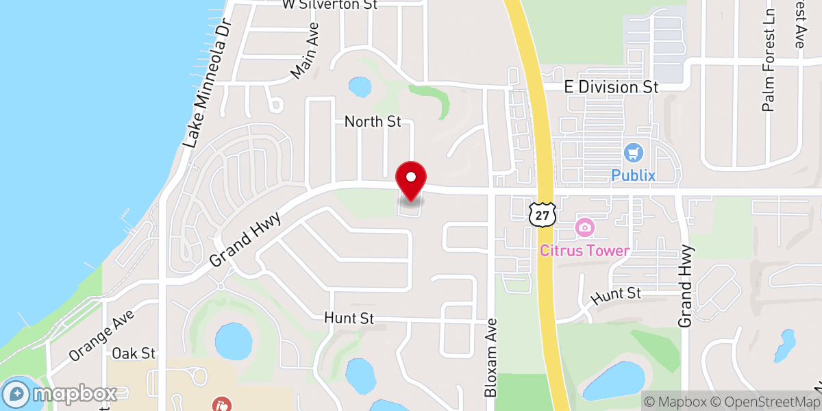 Map showing location of Clermont Church of Christ