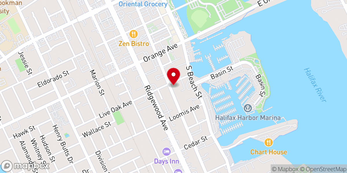 Map showing location of First Church of Christ, Scientist