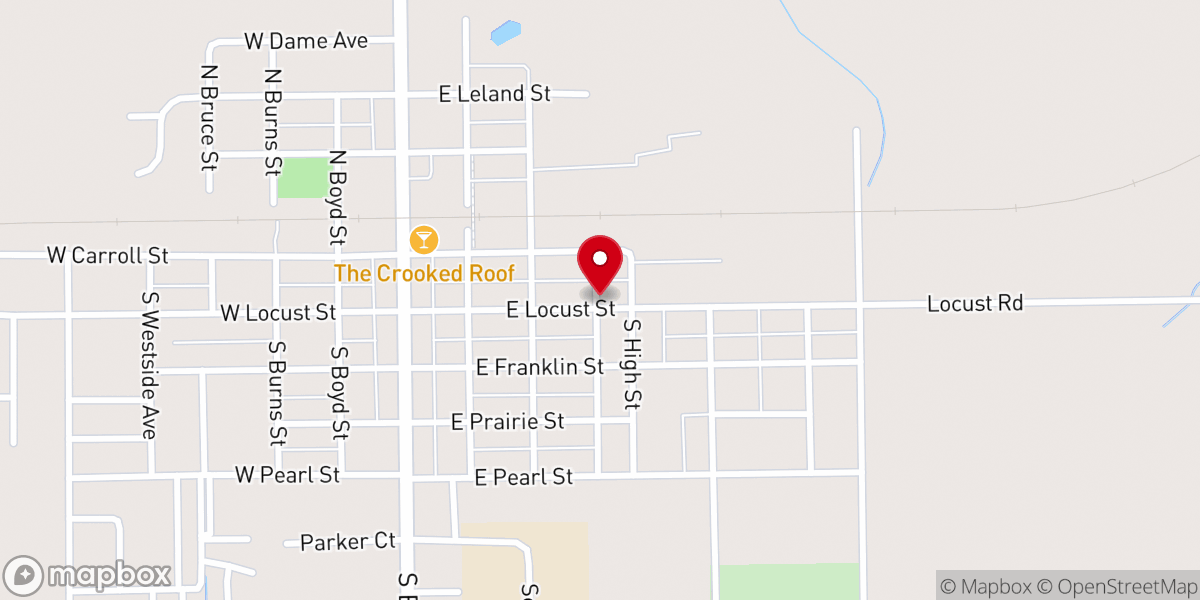 Map showing location of Lanark United Methodist Church