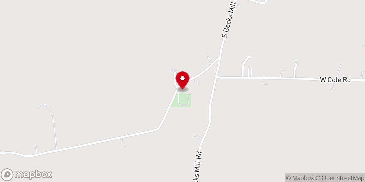 Map showing location of Kansas Church
