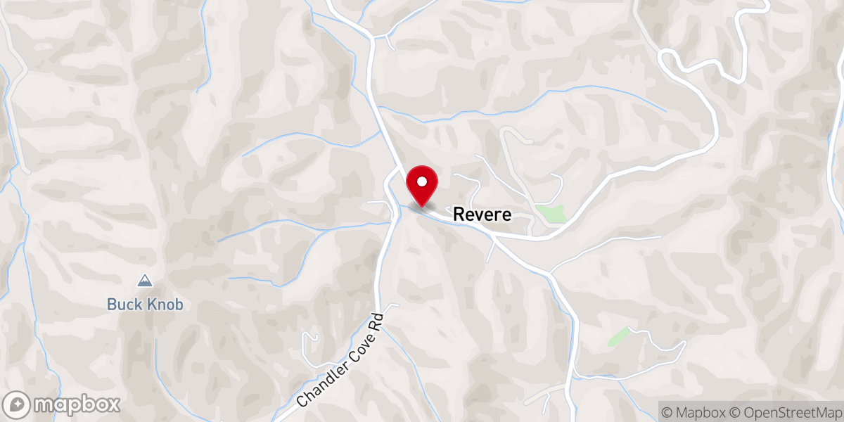 Map showing location of Union Valley Mission Baptist Church