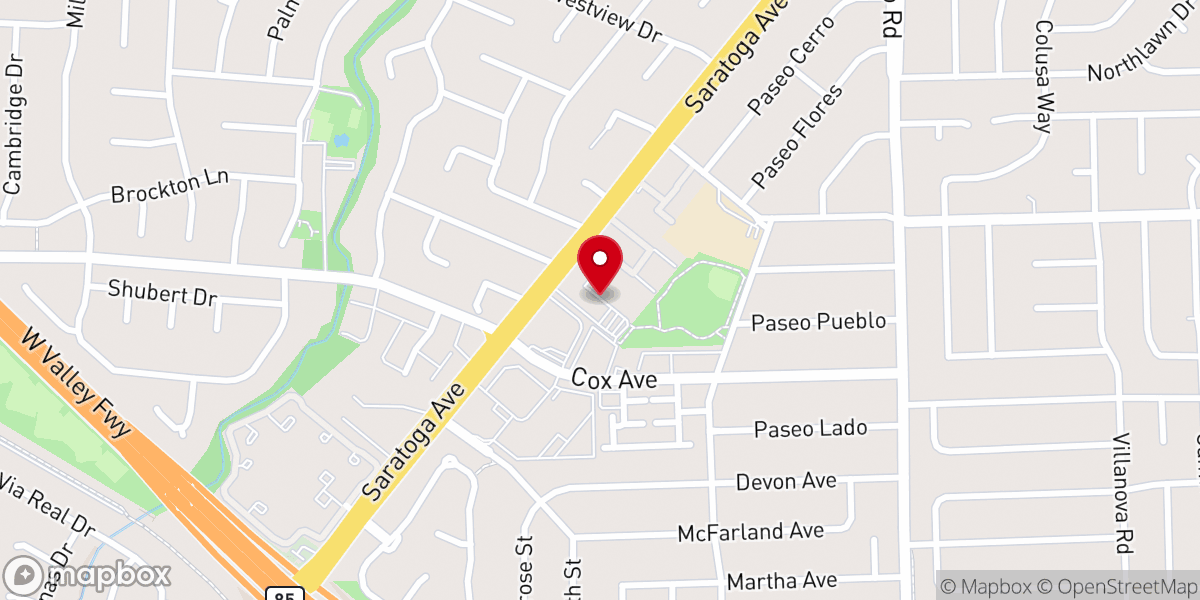 Map showing location of Westhope Presbyterian Church