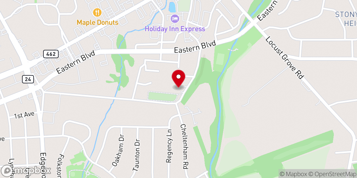 Map showing location of Old Stonybrook Church