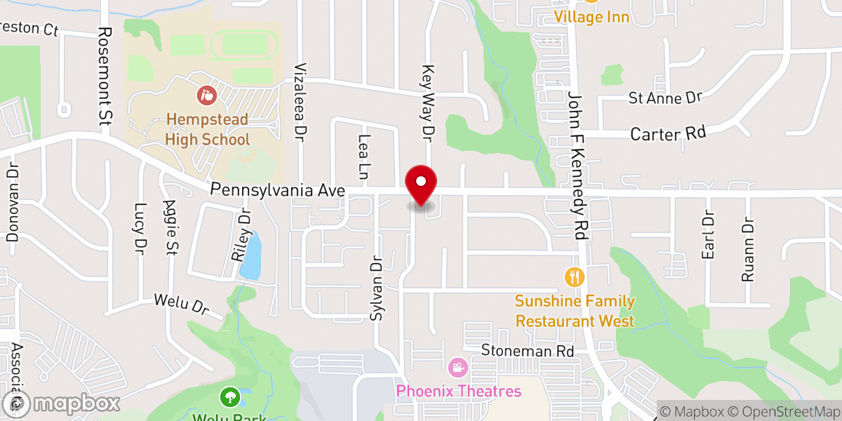 Map showing location of Dubuque Bible Church