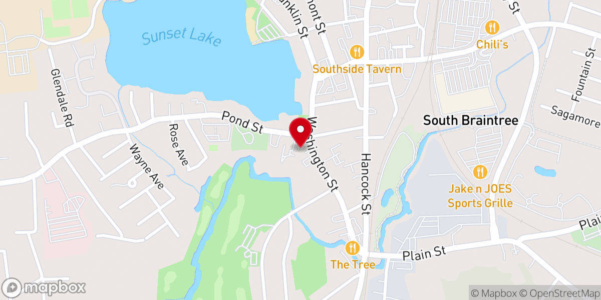 Map showing location of South Congregational Church