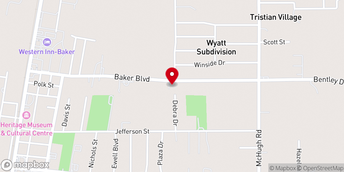Map showing location of First Pentecostal Church of Wisdom