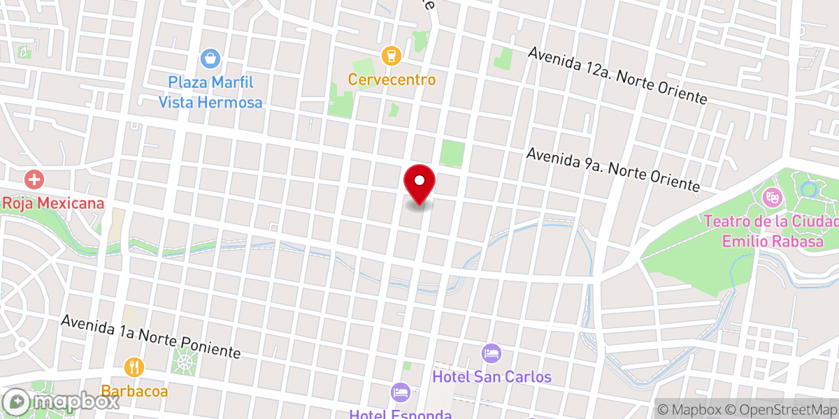 Map showing location of Centro Cristiano de Fe Bethel Asambleas de Dios