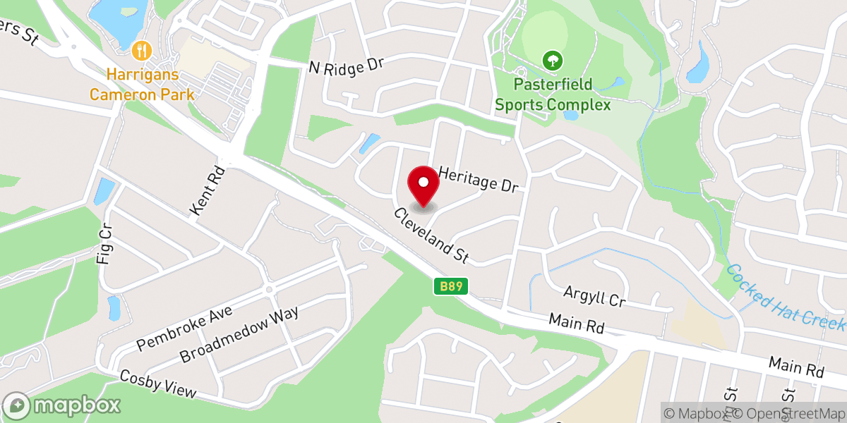 Map showing location of Cameron Park Anglican House Church