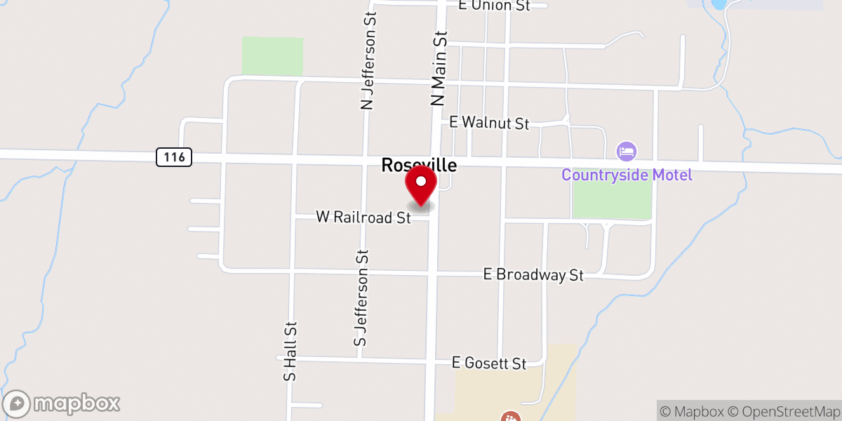Map showing location of Baptist Church