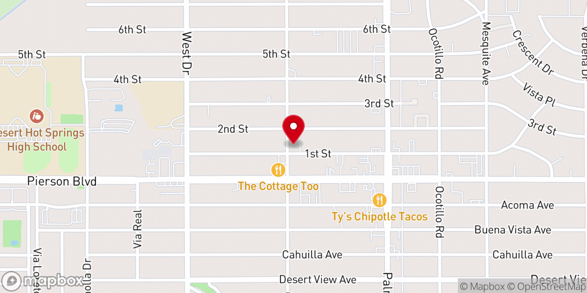 Map showing location of First Community Baptist Church