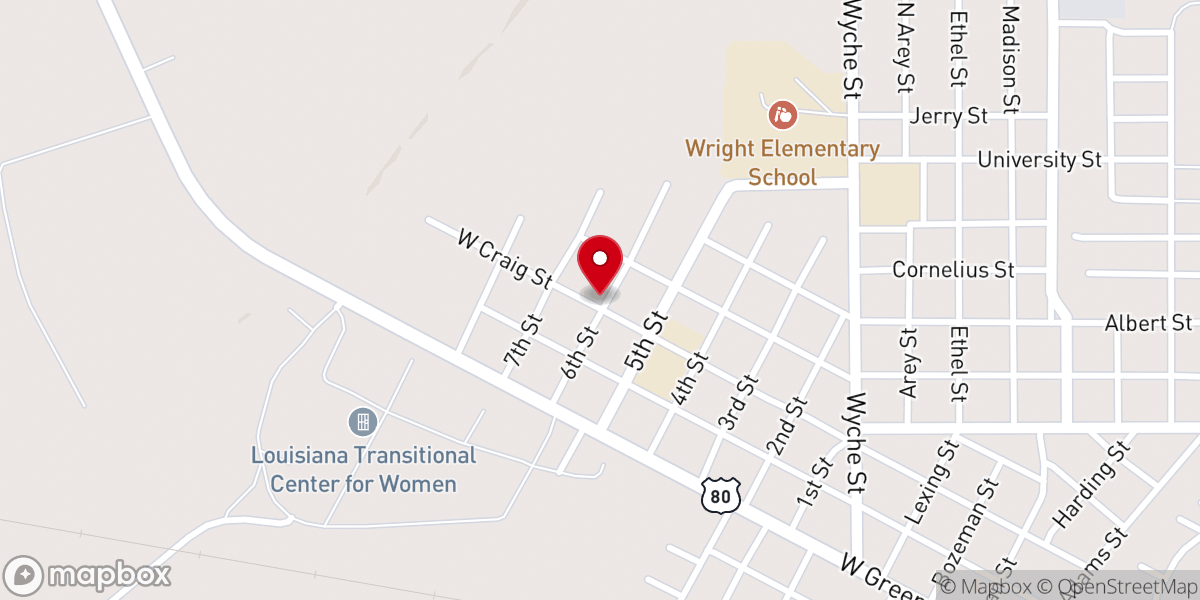 Map showing location of Holly Grove Baptist Church