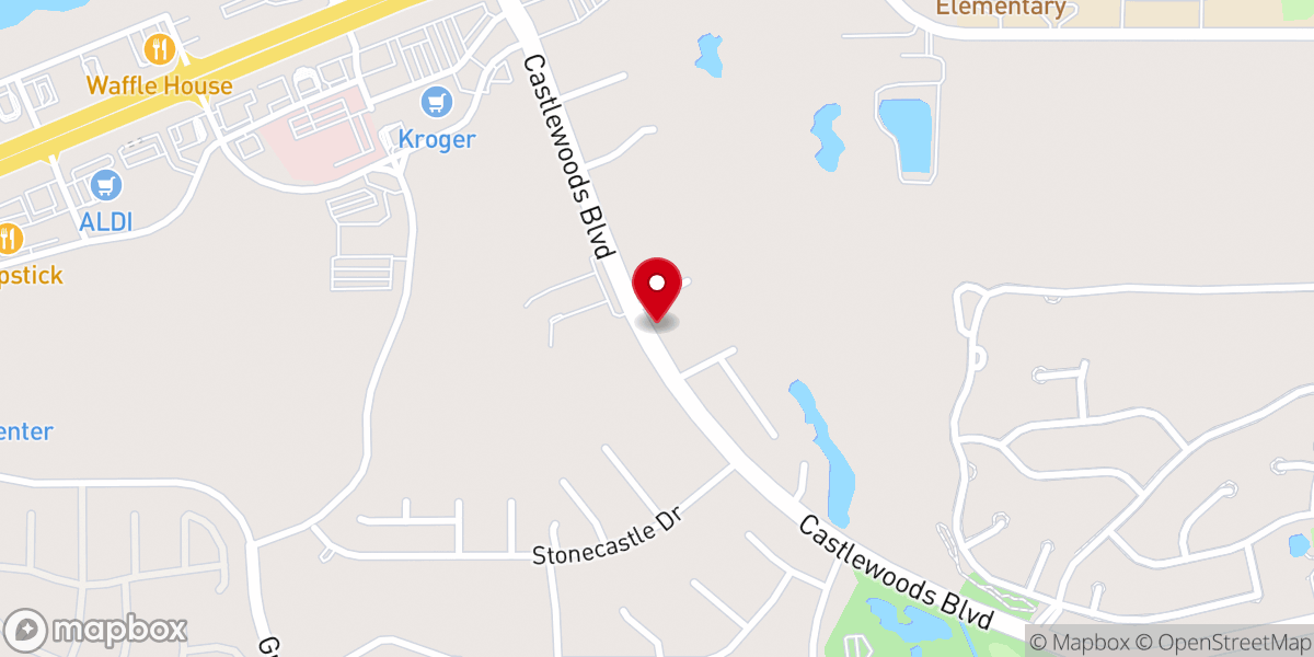 Map showing location of Castlewoods Baptist Church