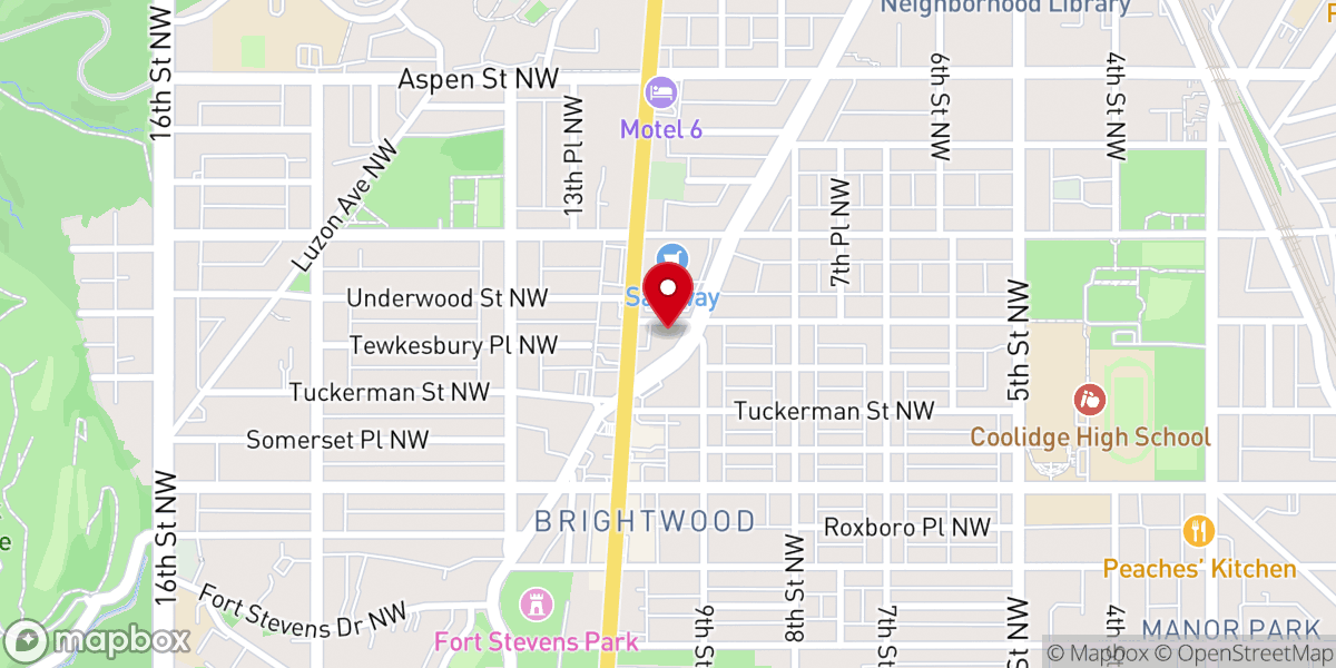 Map showing location of New Bethel Church of God in Christ