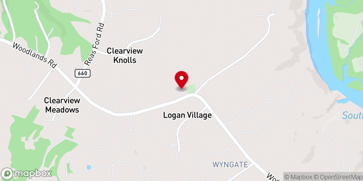 Map showing location of Ivy Creek Church