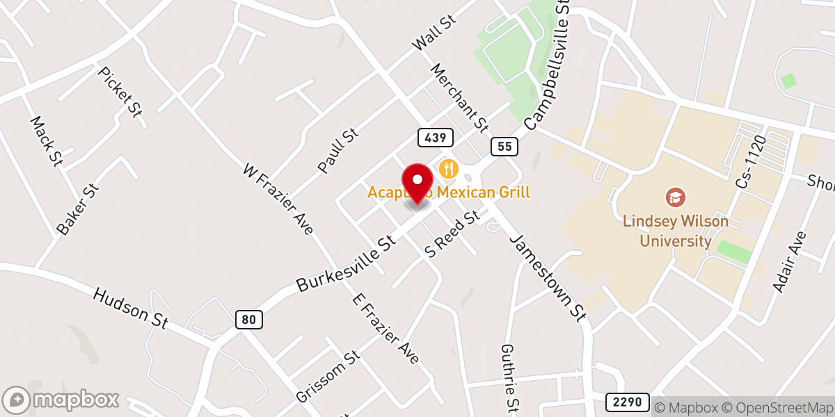Map showing location of Columbia United Methodist Church