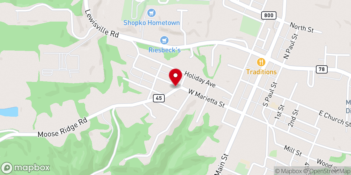 Map showing location of Praise Pentecostal Fellowship