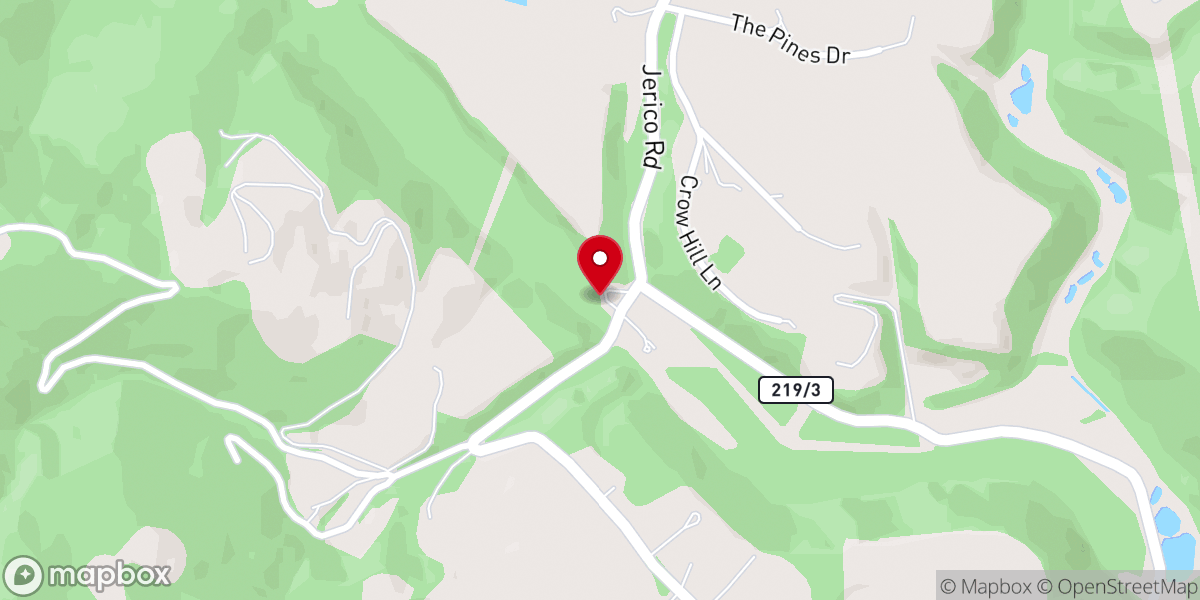 Map showing location of Hamlin United Methodist Church