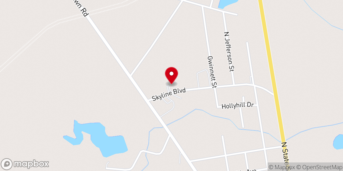 Map showing location of Lyons Holliness Church