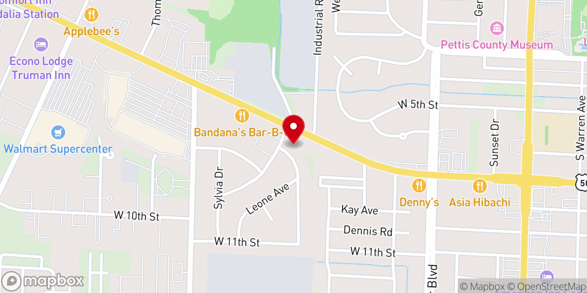 Map showing location of Harmony Missionary Baptist Church