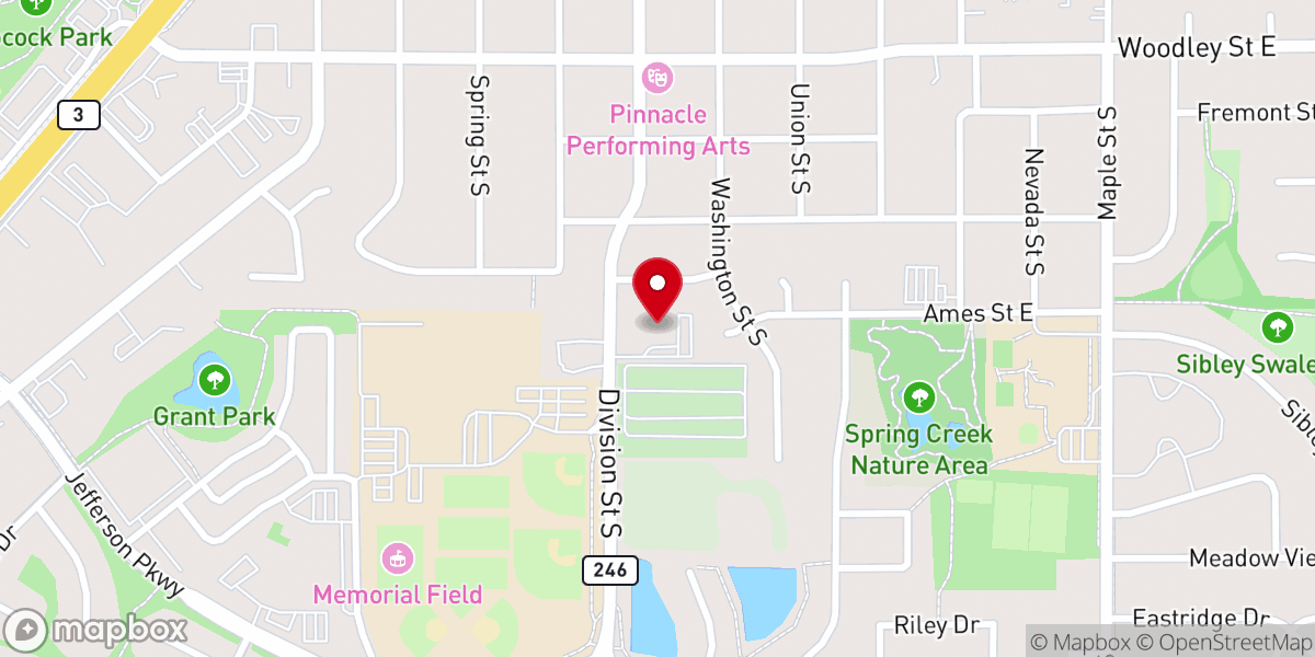 Map showing location of Cornerstone Community Church