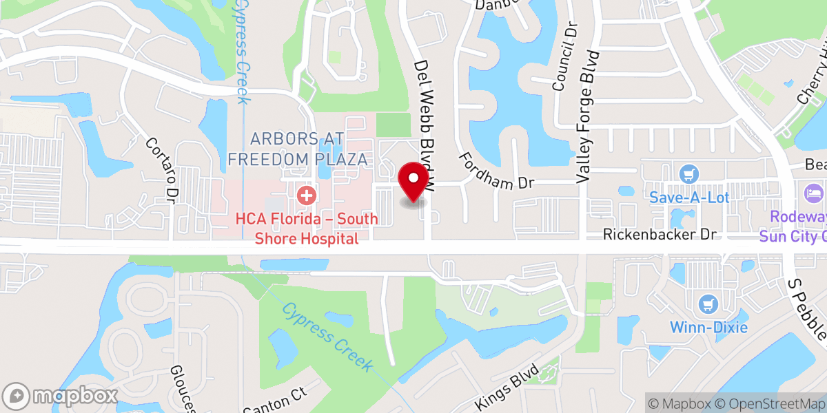 Map showing location of Trinity Baptist Church